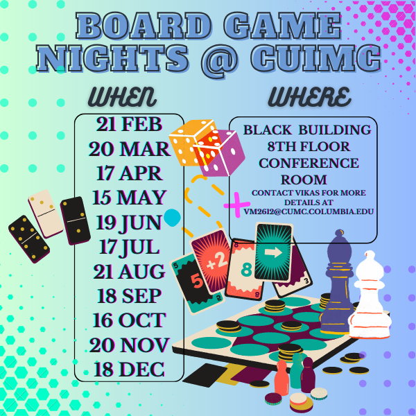CUIMC Board Game Nights Dates