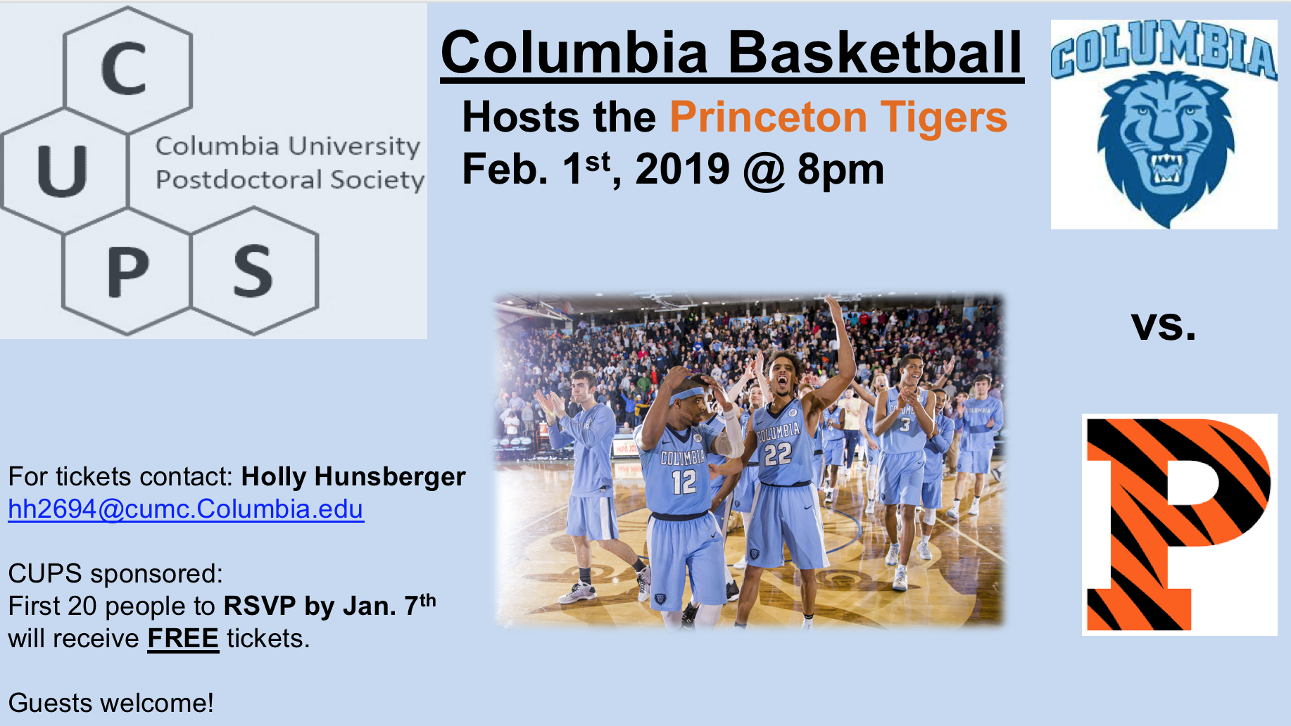 CU Men's Basketball game columbia-university-basketball-february-2019