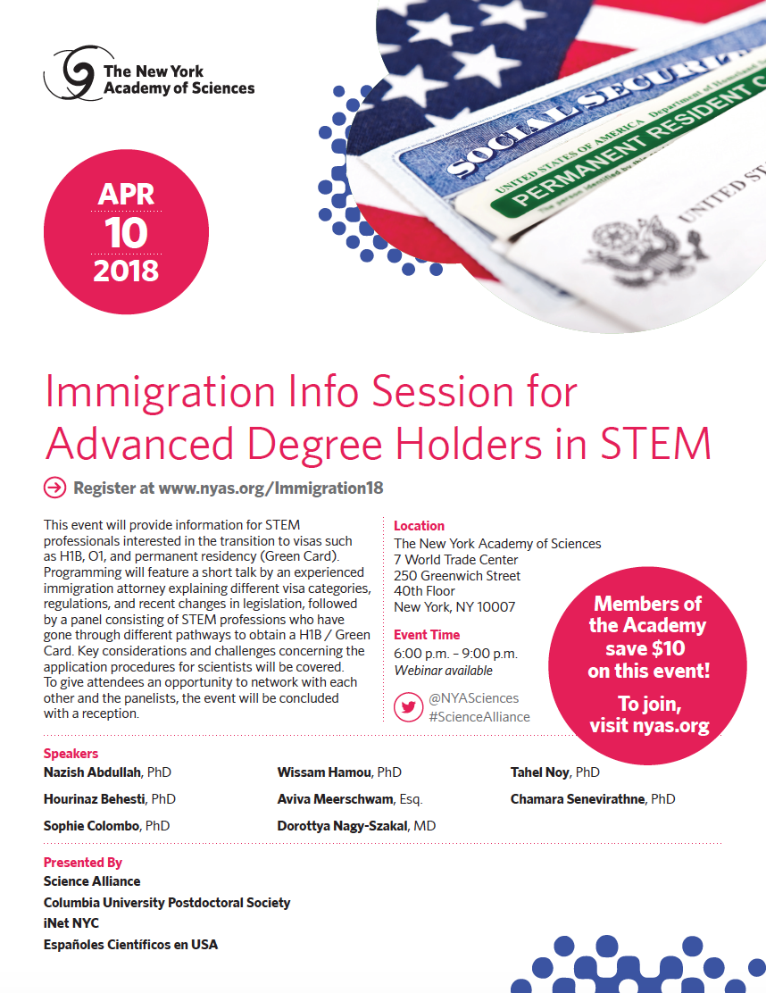 mmigration Info Session for Advanced Degree Holders in STEM immigration-info-session-2018