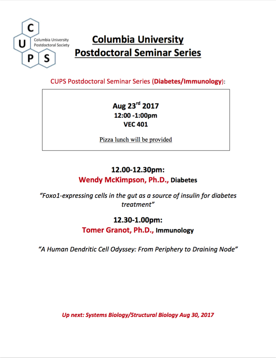 Summer Postdoctoral Seminar Series Session 3