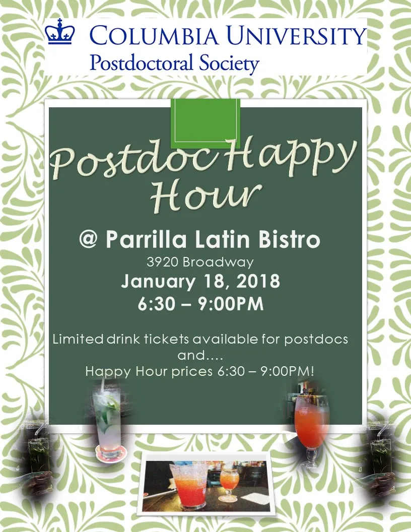 happy hour January 2018 